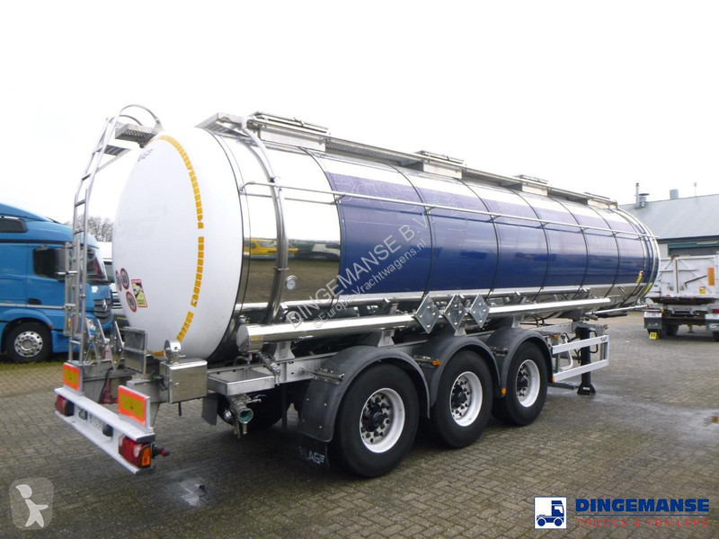 نصف مقطورة Burg Chemical tank inox L4BH 30 m3 /...