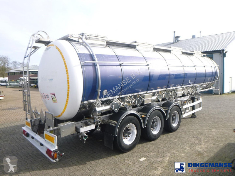 نصف مقطورة Burg Chemical tank inox L4BH 32.5 m3...