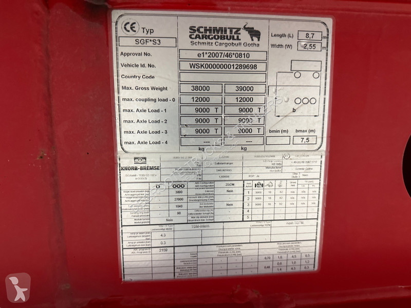 نصف مقطورة Schmitz Cargobull 25 cub in alu