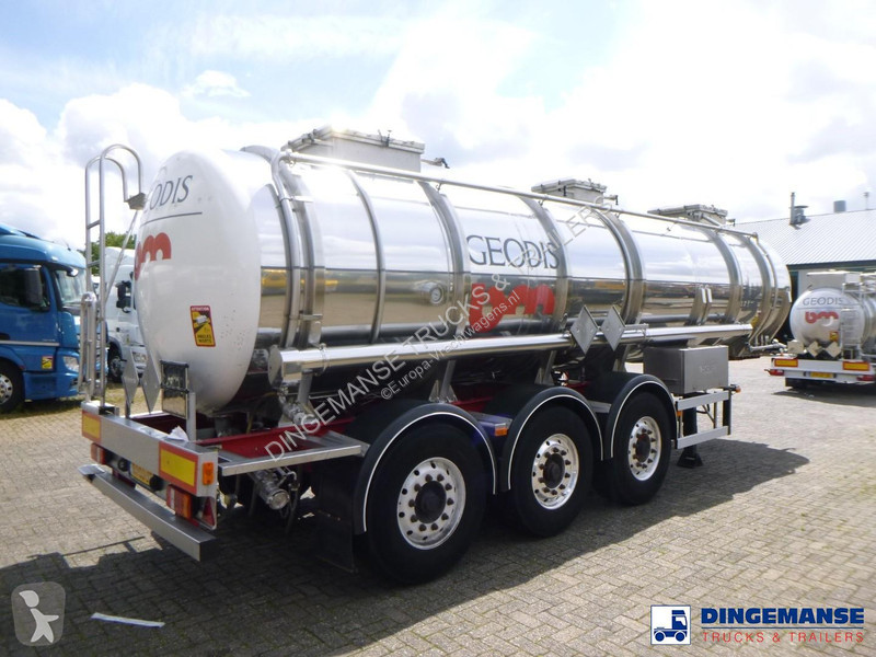 نصف مقطورة Burg Chemical tank inox L4BH 22.5 m3...