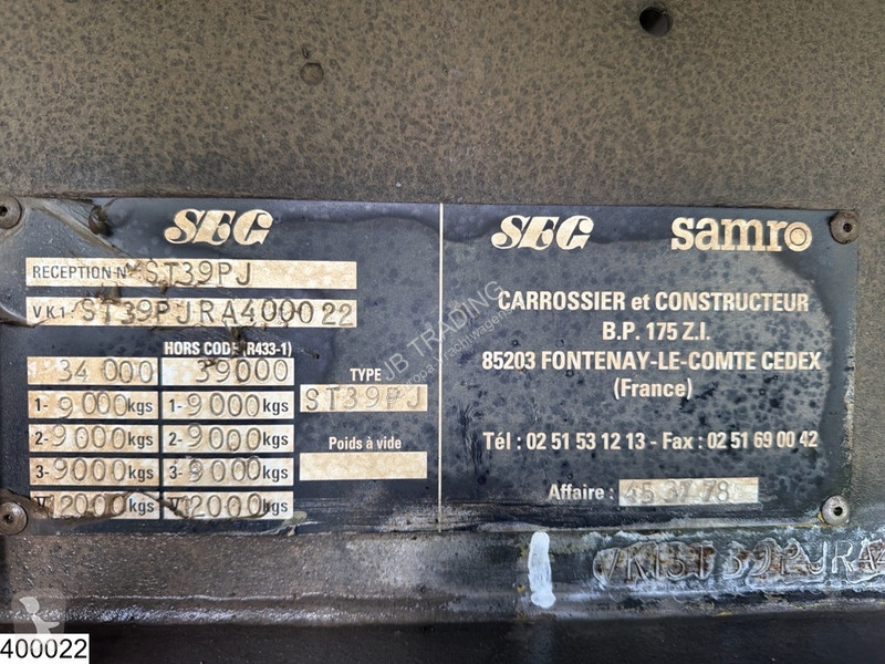 نصف مقطورة Samro gesloten bak
