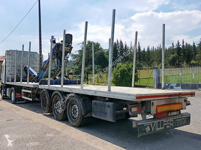 Semi remorque Benalu Forestal con grua