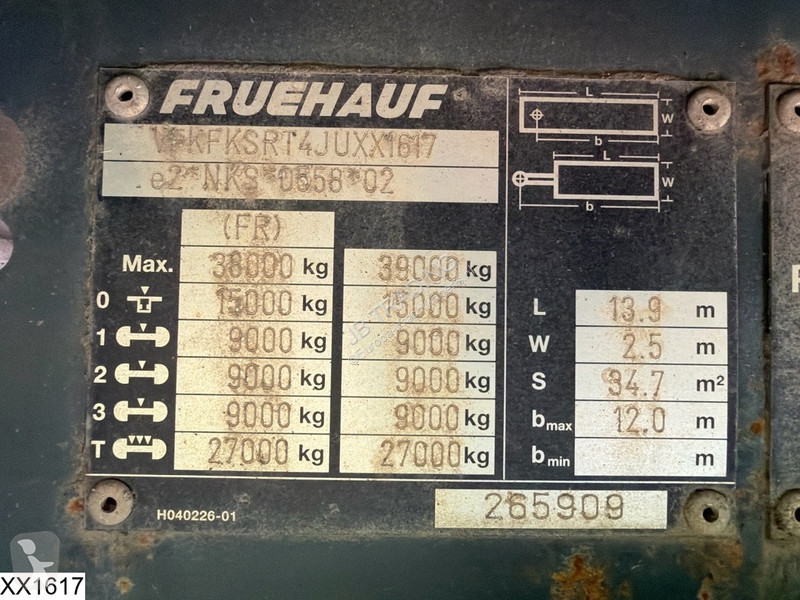 Semiremorca Fruehauf Tautliner Dhollandia