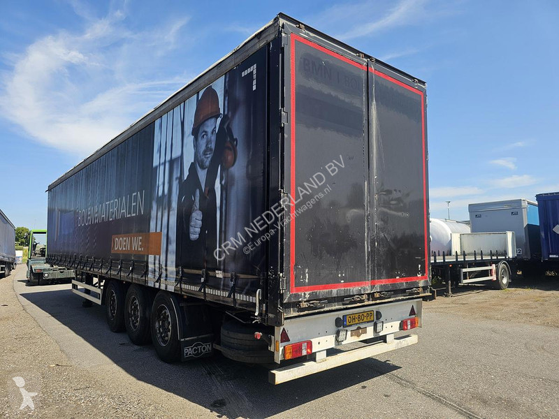 نصف مقطورة Pacton T3 001 /3 axle curtainsider...