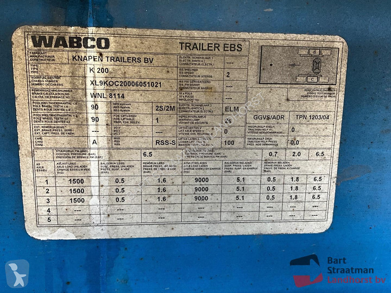 Semitrailer Knapen K 200 3 assige 95m³ walking...