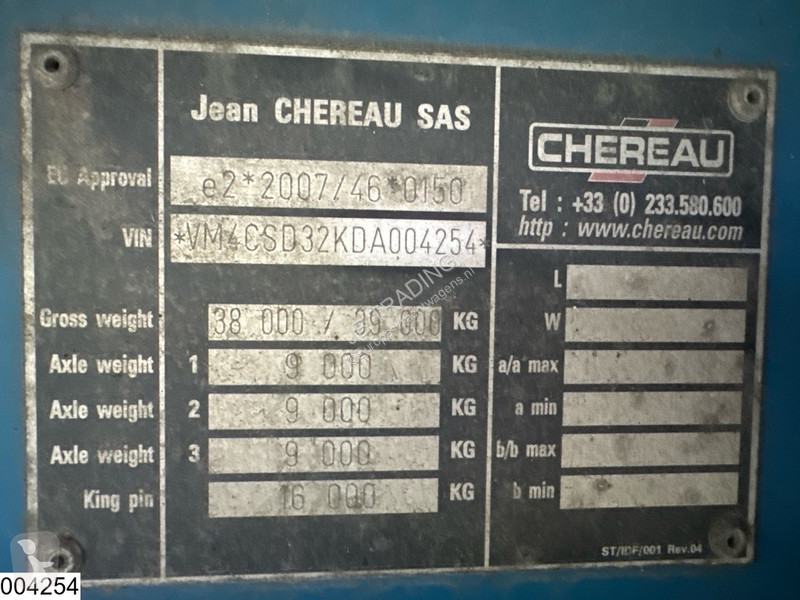 نصف مقطورة Chereau Koel vries Carrier Vector...