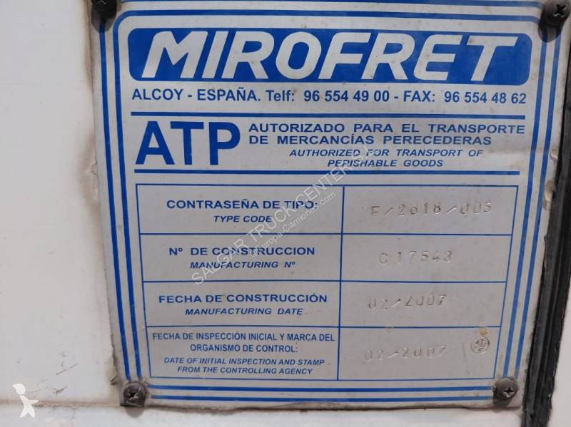 Semirremolque Mirofret TRS--FRIGORIFICO