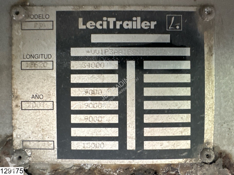 Semirremolque Lecitrailer Tautliner Lift axle
