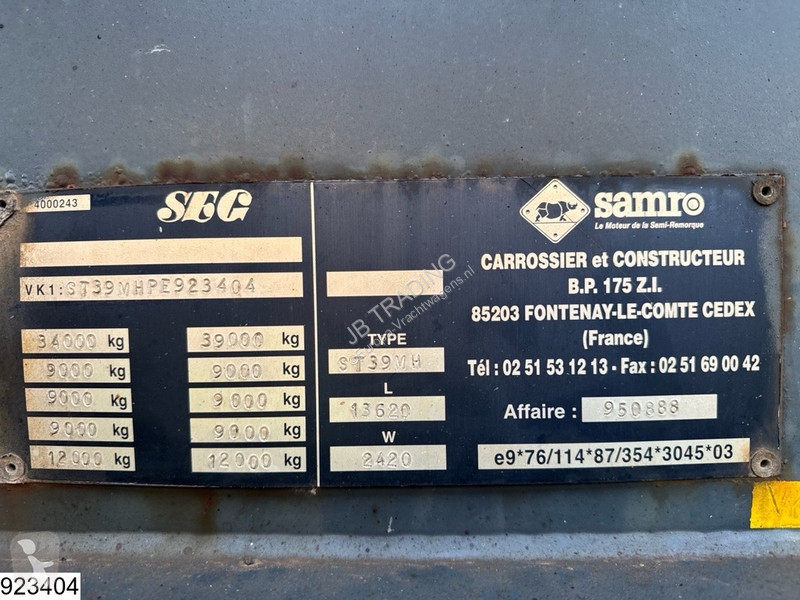 Semirimorchio Samro open laadbak