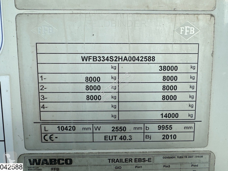 Sættevogn Feldbinder Silo 40.000 Liter, 1 Comp