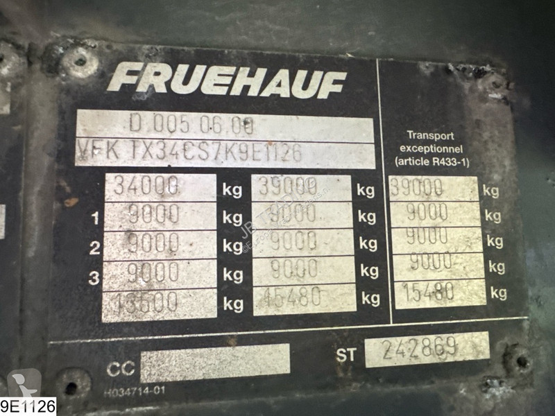 Fruehauf Tautliner Lift axle semi-trailer