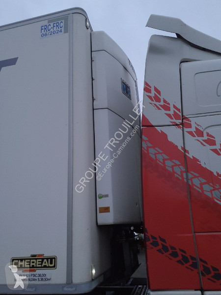 Semitrailer Trouillet FRIGO 38 TONNES HAYON...