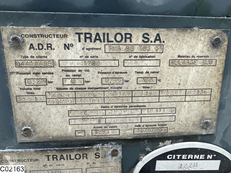 Semitrailer Trailor Fuel 39919 Liter, 9...