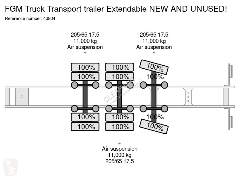 Oplegger FGM Truck Transport trailer Extendable...