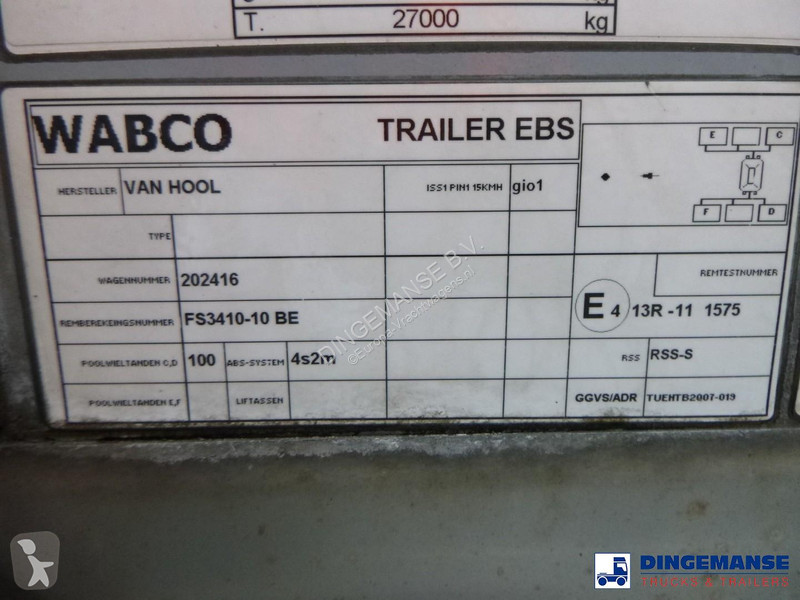 نصف مقطورة Van Hool Food tank inox 62 m3 / 3 comp