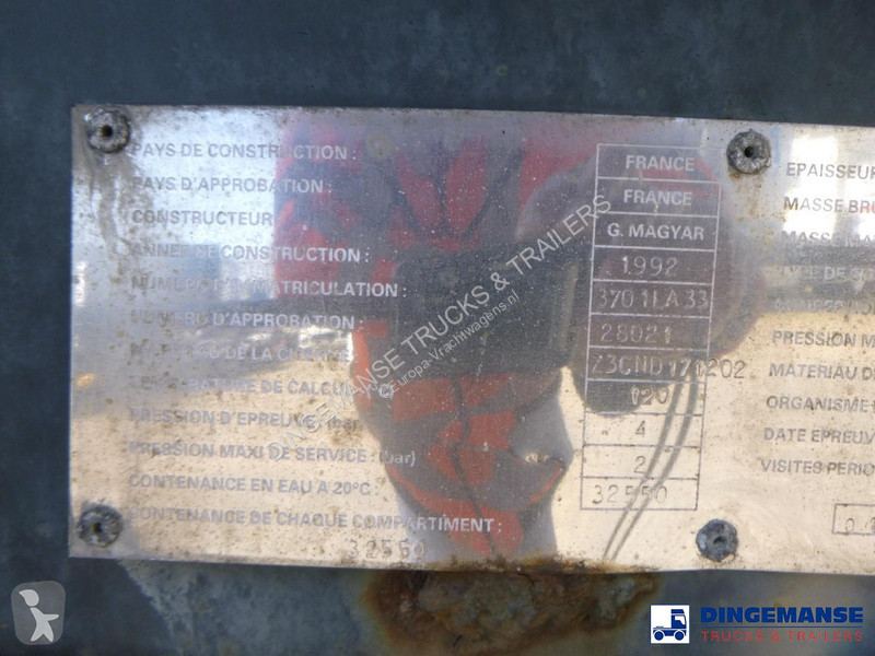 نصف مقطورة Magyar Chemical tank inox L4BH 32.5...