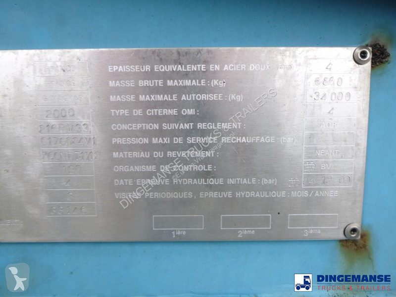 نصف مقطورة Magyar Chemical tank inox L4BH 33 m3...