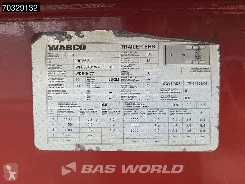 Oplegger Feldbinder KIP 66.3 66.3m3 collector...