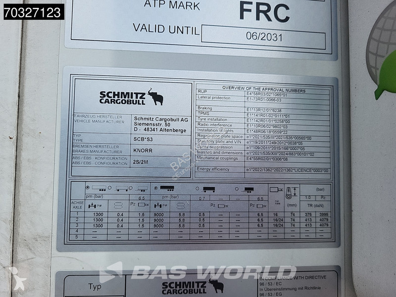 Semi remorque Schmitz Cargobull SCB*S3B 3 axles...