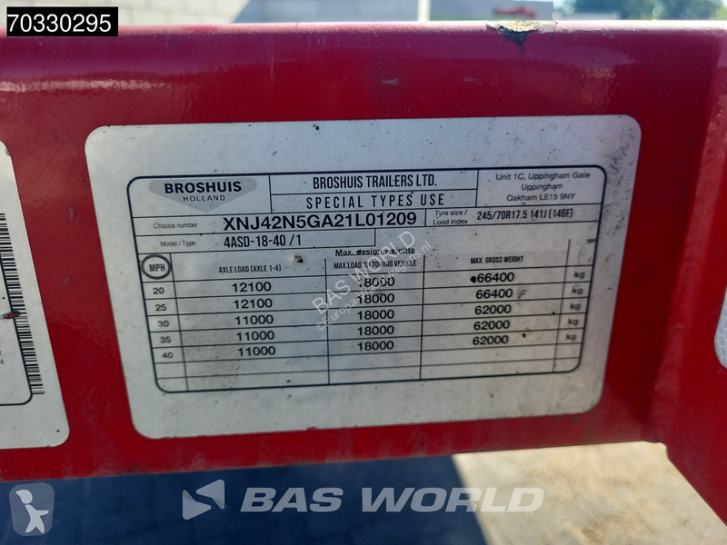 نصف مقطورة Broshuis 4ASD-18-40/1 4 axles...