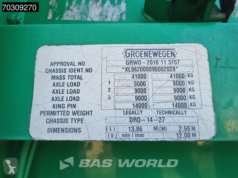 نصف مقطورة Groenewegen DR0-14-27 Hardholz...