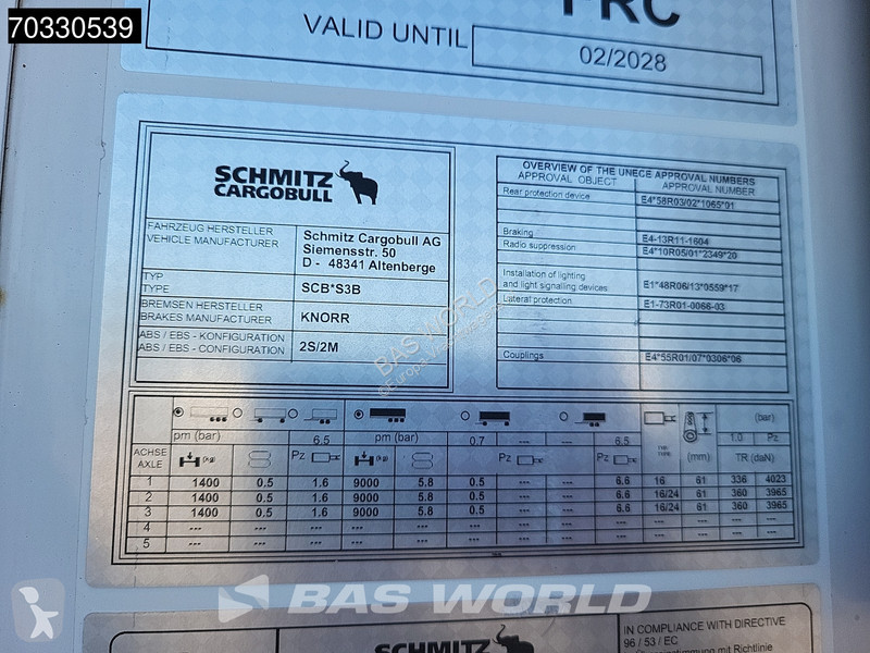 Návěs Schmitz Cargobull SCB*S3B 3 axles...