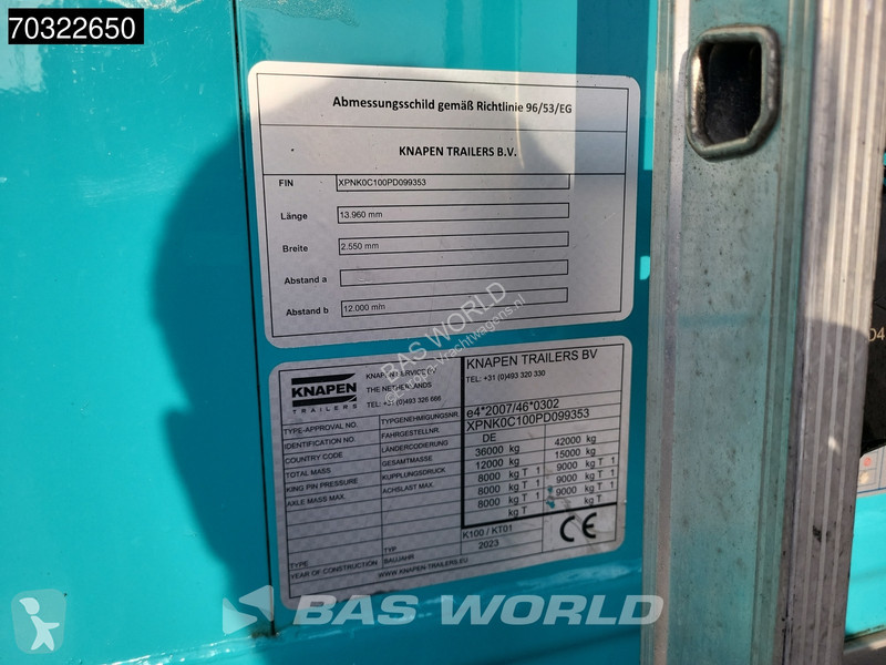 Knapen K100 Powersheet 10mm 92m3 Lift Axle...