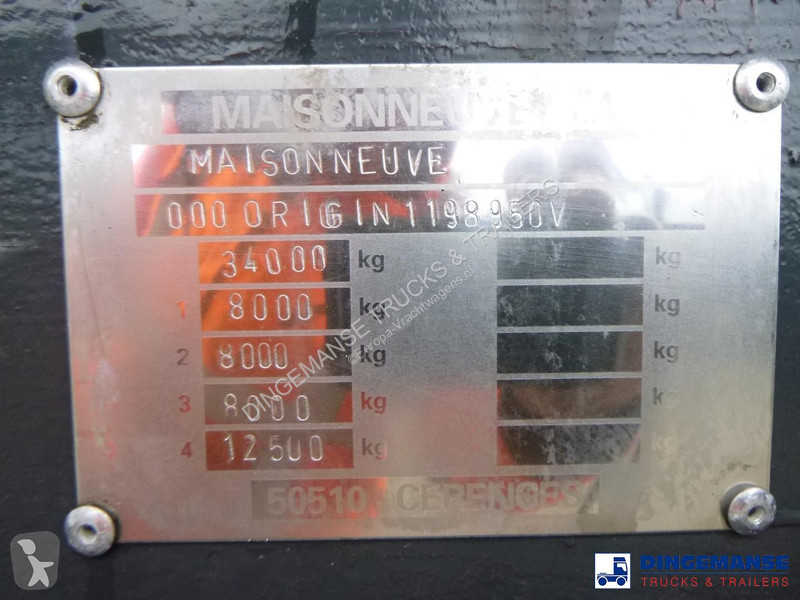 Oplegger Maisonneuve Chemical tank inox 34.6 m3...