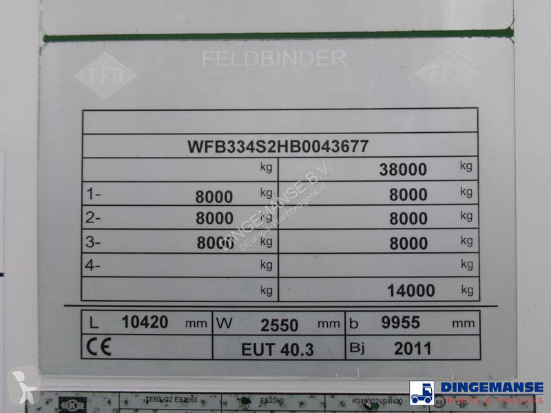 Semirimorchio Feldbinder Powder tank alu 40 m3...