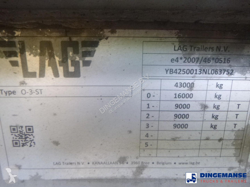 نصف مقطورة LAG Food tank inox 32m3 / 3 comp +...