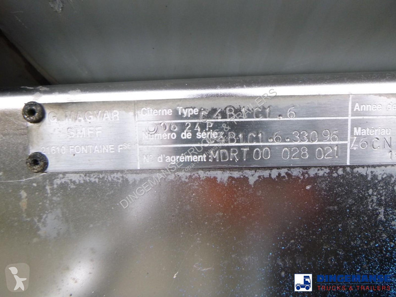 نصف مقطورة Magyar Chemical tank inox L4BH 33 m3...