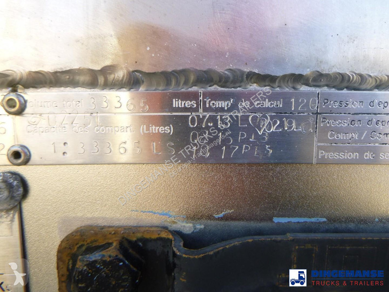 Félpótkocsi Magyar Chemical tank inox L4BH 33.3...