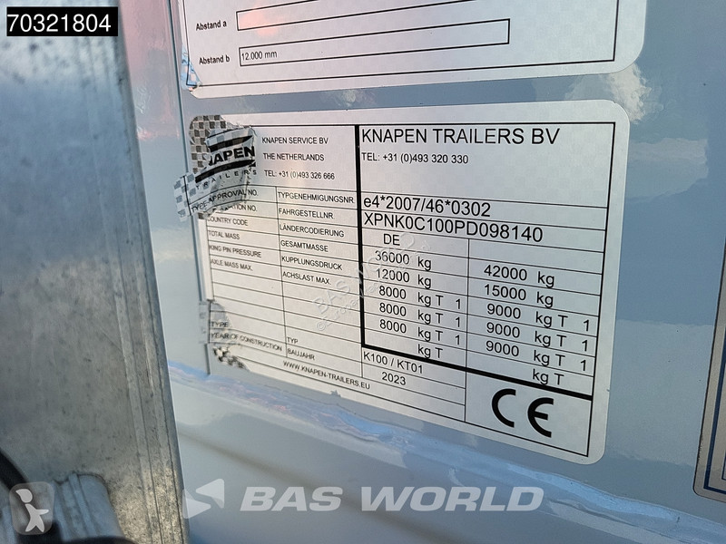 Semirimorchio Knapen K100 Lift Axle 10mm 92m3