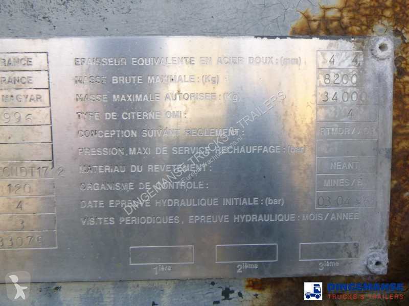 نصف مقطورة Magyar Chemical tank inox 33 m3 / 1...