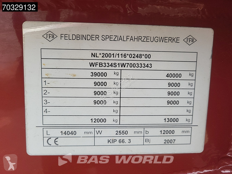 Oplegger Feldbinder KIP 66.3 66.3m3 collector...