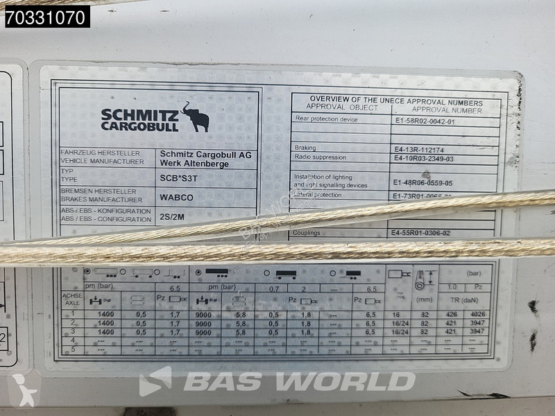 Semi remorque Schmitz Cargobull SCB*S3T 3 axles...