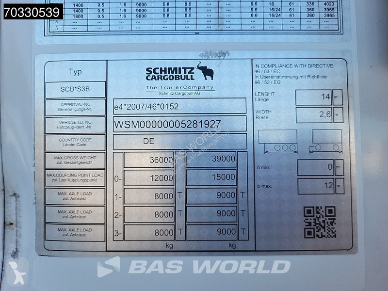 Návěs Schmitz Cargobull SCB*S3B 3 axles...