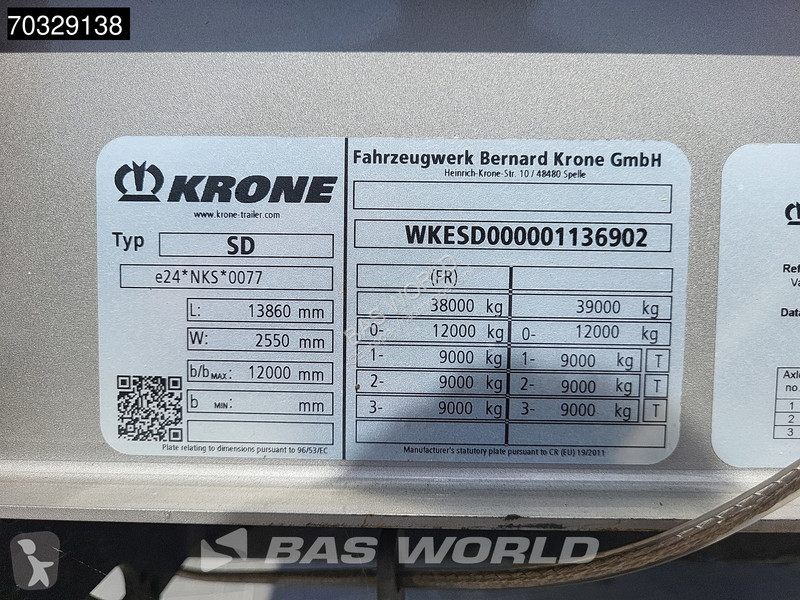 Krone Palletenkasten Lift Axle semi-trailer