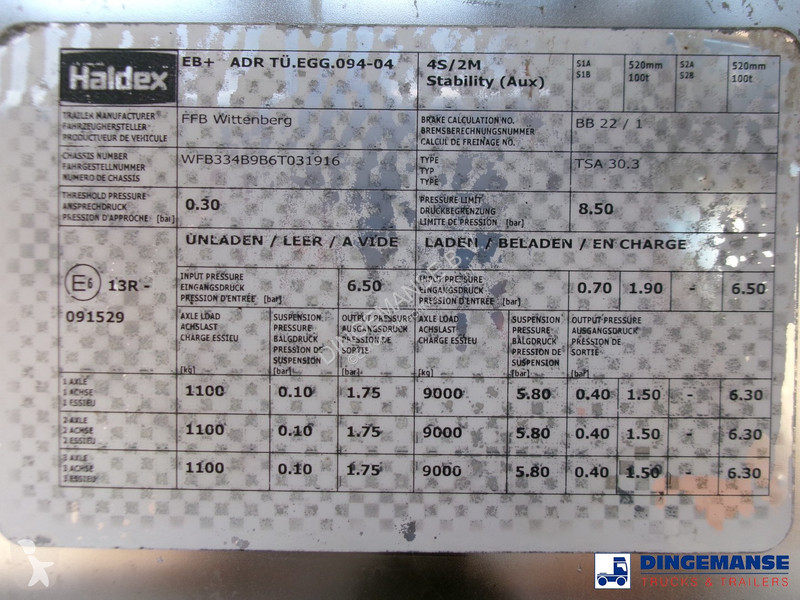 Semiremorca Feldbinder Chemical tank (non-ADR)...