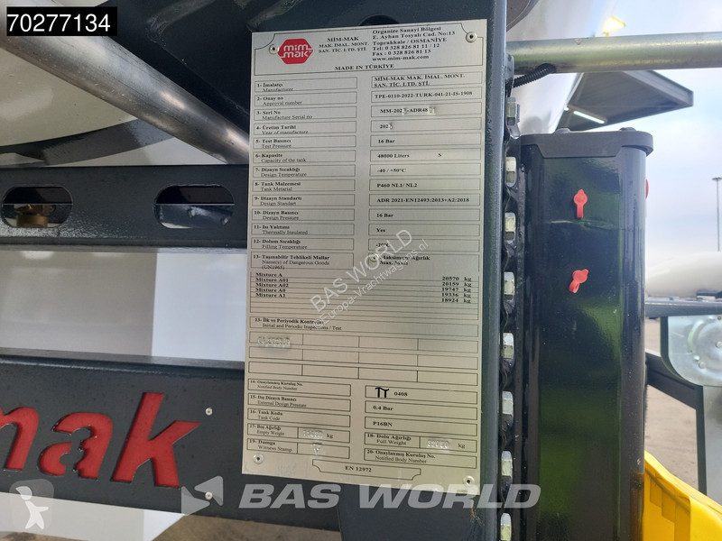 نصف مقطورة  LPG TRANSPORT TANK 3 axles NEW 48m3...