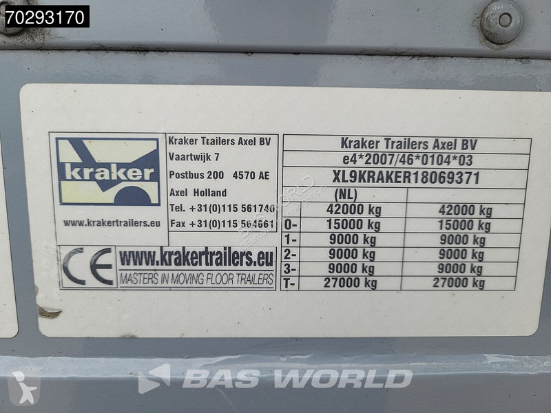 Semi reboque Kraker trailers CF-Z 3 axles TUV...