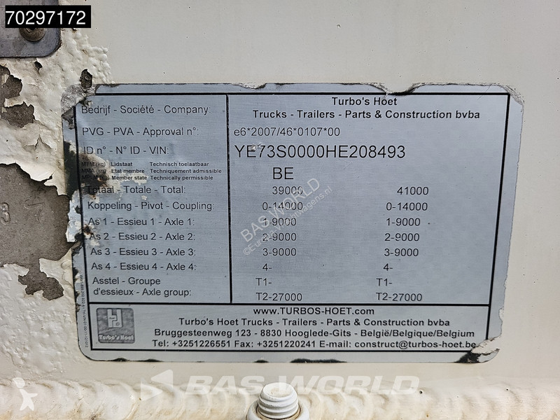 Semi remorque  39000L Liftachse Cement