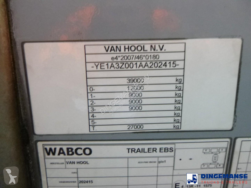 نصف مقطورة Van Hool Food tank inox 62 m3 / 3 comp