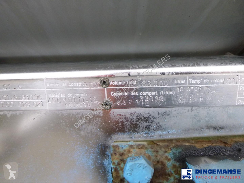 نصف مقطورة Magyar Chemical tank inox L4BH 33 m3...