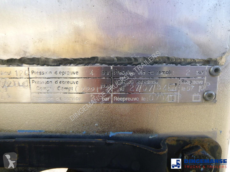 Félpótkocsi Magyar Chemical tank inox L4BH 33.3...