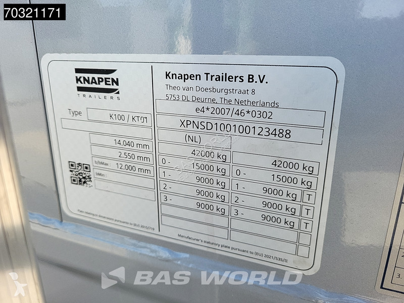 نصف مقطورة Knapen K100 NEW! Z-SPEC 92m3 10mm...