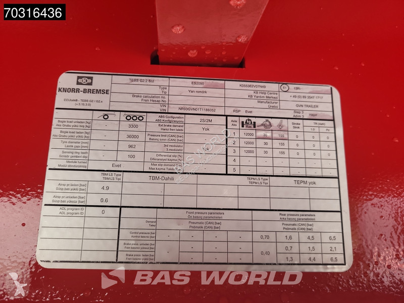Semirremolque  3 GVN 3 axles NEW! Lift +...