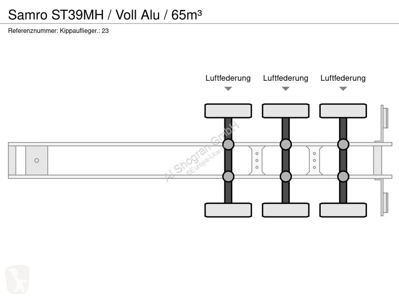 Sættevogn Samro ST39MH / Voll Alu / 65m³