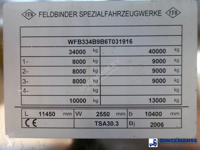 Semiremorca Feldbinder Chemical tank (non-ADR)...