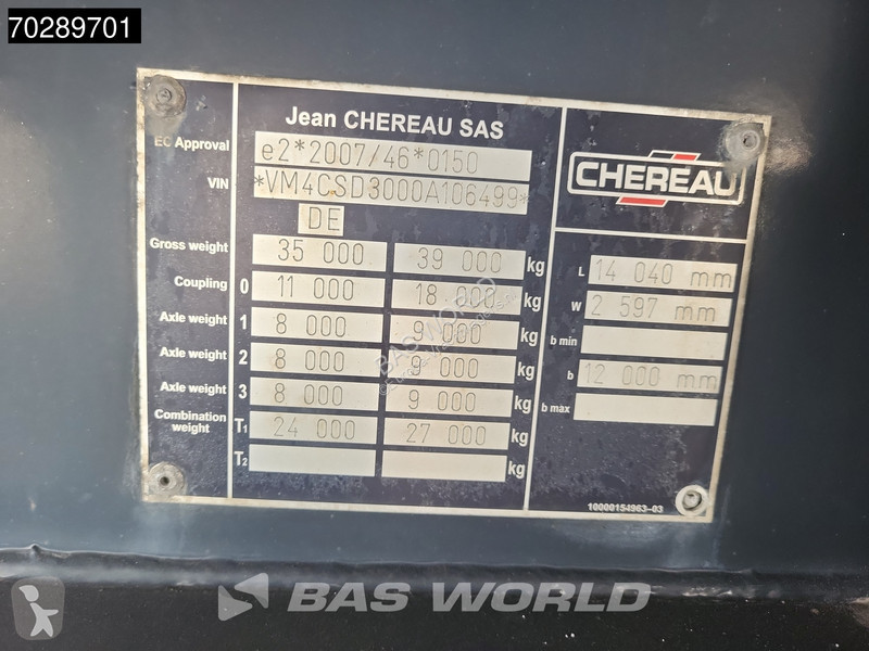 Semitrailer Chereau CSD3 3 axles Meat Fleisch
